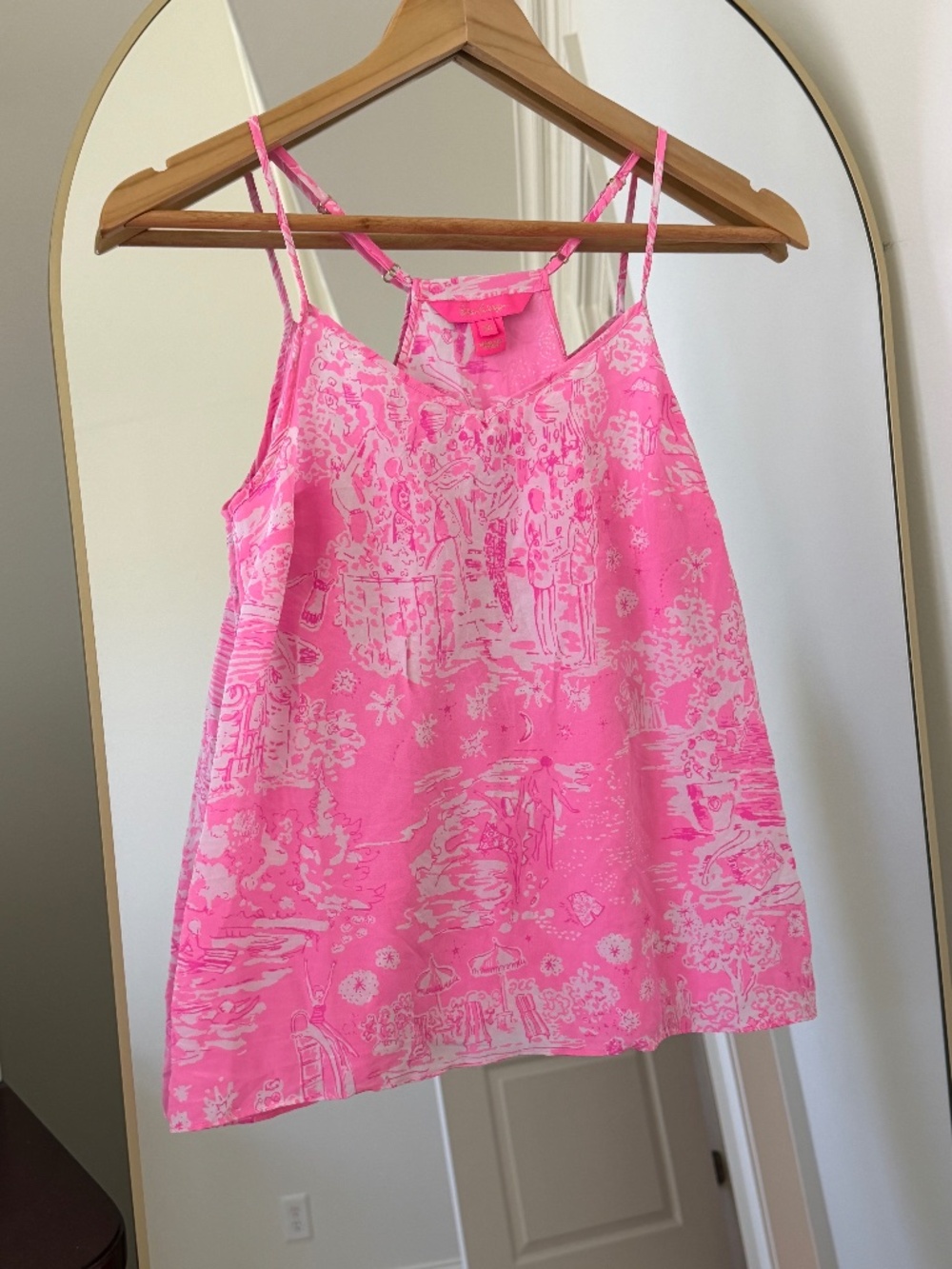 Lilly Pulitzer Pink Silk Tank Top, size XS